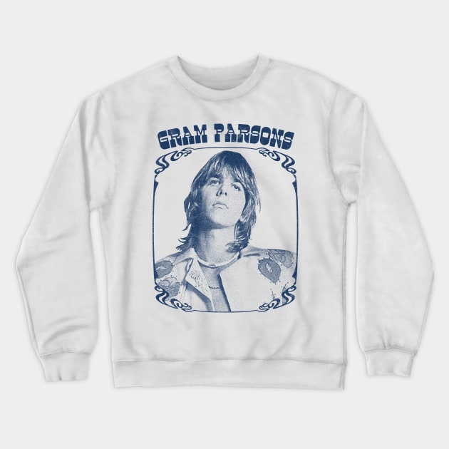 Gram Parsons // Retro Faded-Style Fan Art Design Crewneck Sweatshirt by DankFutura